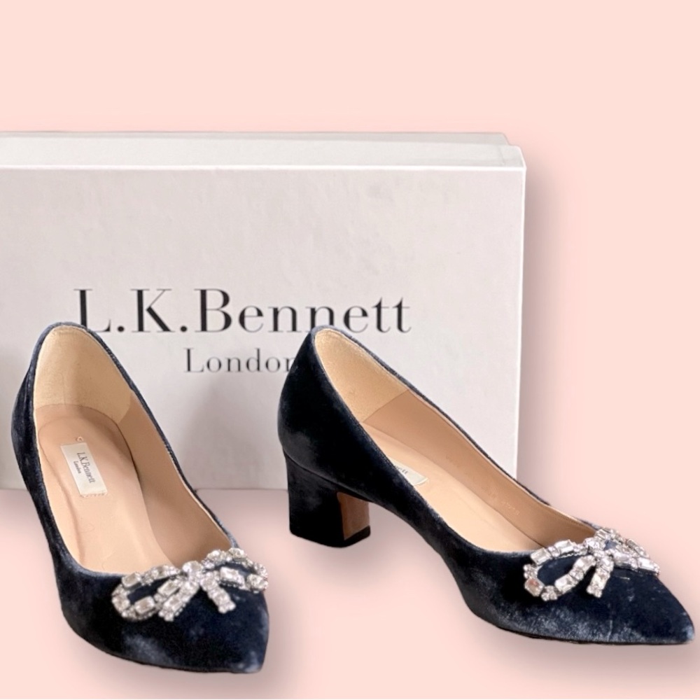 80% off BRAND NEW LK Bennett Annabelle heels size 36.5 (6) in powder blue